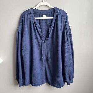 Aerie Blue Oversized Lightweight Sweatshirt